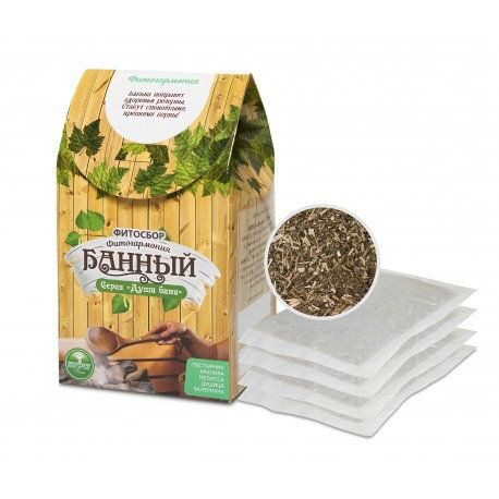 Банный фитосбор Серия "Душа бани" "Фитогармония", успокаивающий 80г